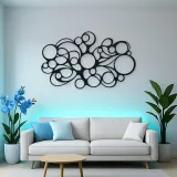 Connected Bubble Field Metal Wall Art | Modern Abstract Metal Decor