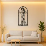 Woman in Arch Metal Wall Art | Minimalist Woman Line Art