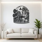 Reading Chair Corner Metal Wall Art | Cozy Home Metal Decor