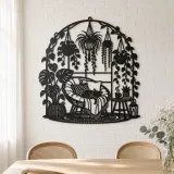 Hanging Plant Garden Metal Wall Art | Botanical Metal Wall Decor - lifestyle view 4