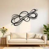 Dynamic Diagonal Flow Metal Wall Art | Modern Abstract Metal Decor