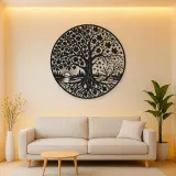 Maple Tree Seasons Metal Wall Art | Botanical Metal Wall Decor