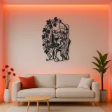 Wine Glass Vine Metal Wall Art | Botanical Metal Wall Decor