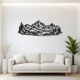 Rocky Ridge Panorama Metal Wall Art | Nature Silhouette Decor