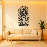Rainy Day Kiss Metal Wall Art | Romantic Couple Decor