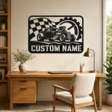 Personalized Hot Rod Racing Metal Wall Art - lifestyle view 4