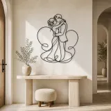 Nose Touch Couple Metal Wall Art | Romantic Couple Decor - lifestyle view 3