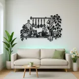 Chef Utensil Flow Metal Wall Art | Cozy Home Metal Decor