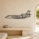 Falcon 7X Airplane Silhouette Metal Wall Art, Metal Aircraft Silhouette, Aviation Wall Decor, Aviator Decor - lifestyle view 3
