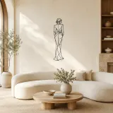 Vista Trasera Sofisticada en Metal | Decoración Mural de Figura de Moda
