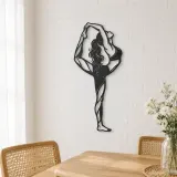 Standing Backbend Metal Wall Art | Movement Silhouette Decor - lifestyle view 4