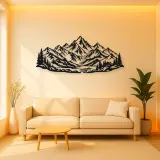 Alpine Crown Metal Wall Art | Nature Silhouette Decor