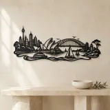 Sydney Harbour Flow Metal Wall Art | Travel and City Wall Decor - lifestyle view 3