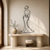 Fashion Back Silhouette Metal Wall Art | Fashion Figure Wall Decor - lifestyle view 3