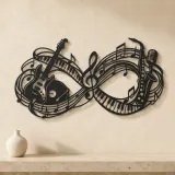 Infinite Melody Loop Metal Wall Art | Music Room Wall Decor - lifestyle view 3