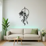 Aerial Hoop Muse Metal Wall Art | Movement Silhouette Decor