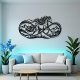 Infinite Horse Line Metal Wall Art | Equestrian Wall Decor