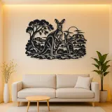 Kangaroo Outback Metal Wall Art | Wildlife Silhouette Decor