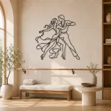 Décoration murale en métal "Rumba Body Line" | Décor mural couple dansant