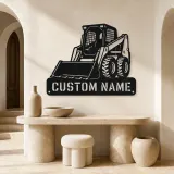 Personalized Skid Steer Loader Front Bucket Metal Wall Art - lifestyle view 3