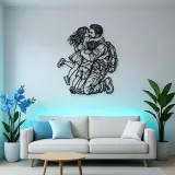 Homecoming Family Hug Metal Wall Art | Family Silhouette Decor