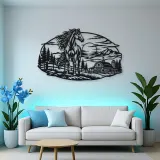 Horse Barn Horizon Metal Wall Art | Equestrian Wall Decor