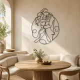 Intertwined Arms Pair Metal Wall Art | Romantic Couple Decor - lifestyle view 3