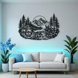 Camper Van Forest Metal Wall Art | Travel and City Wall Decor