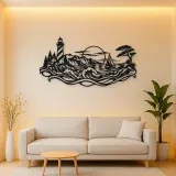 Lighthouse Coastline Metal Wall Art | Coastal and Nautical Wall Decor