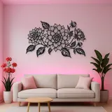 Dahlia Bloom Metal Wall Art | Botanical Metal Wall Decor