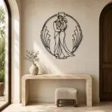 Art Deco Couple Metal Wall Art | Romantic Couple Decor - lifestyle view 3