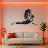 Cobra Pose Flow Metal Wall Art | Movement Silhouette Decor