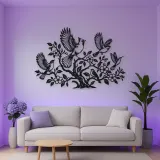 Birds Rising from Tree Metal Wall Art | Wildlife Silhouette Decor