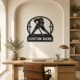 Personalized Ice Hockey Player Metal Wall Art - lifestyle view 4