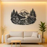 Camper Van Forest Metal Wall Art | Travel and City Wall Decor