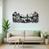 Greek Island Sail Metal Wall Art | Coastal and Nautical Wall Decor