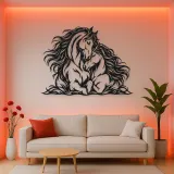 Two Horses Embrace Metal Wall Art | Equestrian Wall Decor
