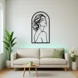 Beauty in Arch Metal Wall Art | Minimalist Woman Line Art