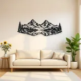Twin Peaks Reflection Metal Wall Art | Modern Abstract Metal Decor