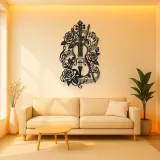 Violin and Roses Metal Wall Art | Music Room Wall Decor