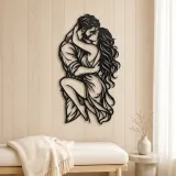 Wrapped in Arms Metal Wall Art | Romantic Couple Decor - lifestyle view 5