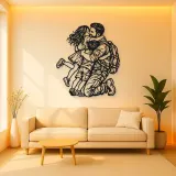Homecoming Family Hug Metal Wall Art | Family Silhouette Decor