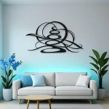 Zen Stone Arcs Metal Wall Art | Modern Abstract Metal Decor