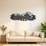 Rome Skyline Flow Metal Wall Art | Travel and City Wall Decor