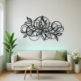 Geometric Flower Flow Metal Wall Art | Modern Abstract Metal Decor
