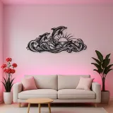 Dolphin Wave Dance Metal Wall Art | Coastal and Nautical Wall Decor
