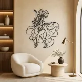 Samba Carnival Pose Metal Wall Art | Dance Silhouette Wall Decor - lifestyle view 5