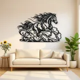 Galloping Dust Flow Metal Wall Art | Equestrian Wall Decor