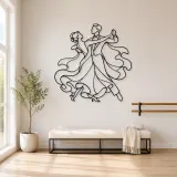 Ballroom Waltz Pair Metal Wall Art | Couple Dance Wall Decor