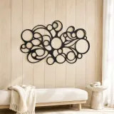 Connected Bubble Field Metal Wall Art | Modern Abstract Metal Decor - lifestyle view 5